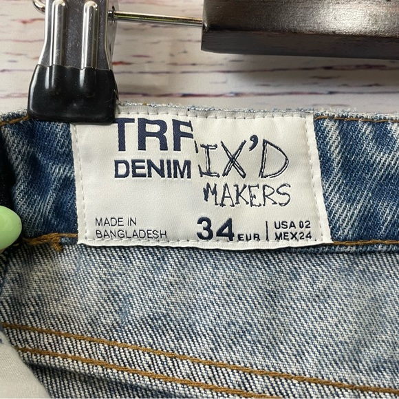 Zara TRF Denim IX'D Makers Women's Multi-Toned Jeans with Zipper - size 2 - Picture 4 of 5